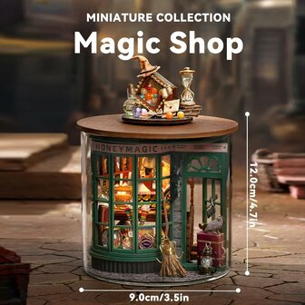 Dream Bottle Series - Magic Shop - Mini Dollhouse afmetingen