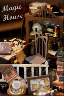 Dream Bottle Series - Magic House - Mini Dollhouse detail met stoel