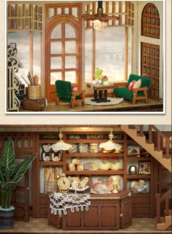 Mini Dollhouse - Shop - Bagel Time detail toonbank