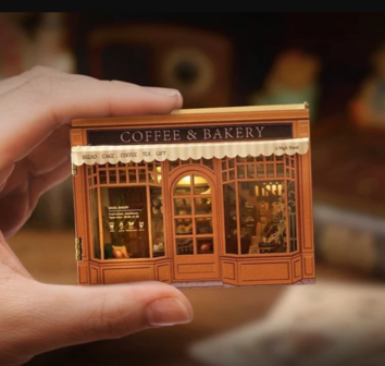 Mini Dollhouse - Shop - Bagel Time grootte