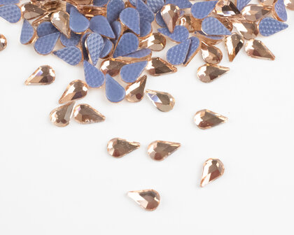 Druppel Vlak 8 mm Silk Hotfix Rhinestones Figuren Superior Glamour (010) 