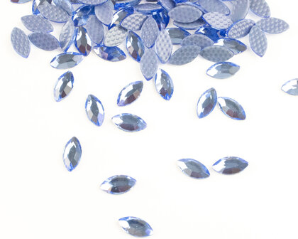 Navette 8 mm Light Sapphire Hotfix Rhinestones Figuren Superior Glamour (018) 