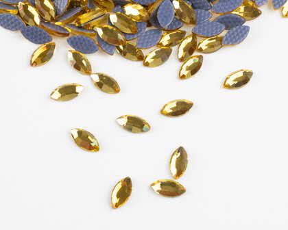 Navette 8 mm Topaz Hotfix Rhinestones Figuren Superior Glamour (018) 