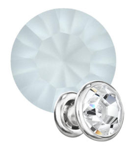 Preciosa Rivets silver - White Opal 01000 (SS29)