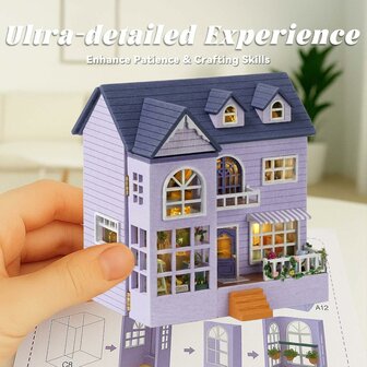 Mini Dollhouse - Villa - Happy House vastgehouden