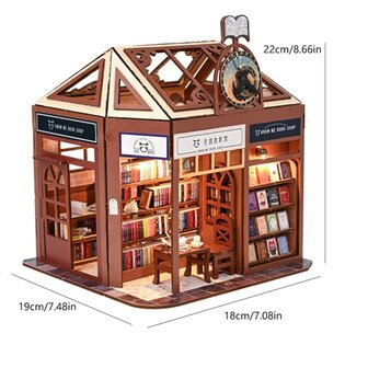 Mini Dollhouse - Shop - Bookstore afmetingen