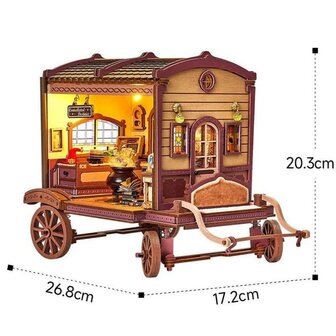 Mini Dollhouse - Huifkar - Entropy&#039;s Flow  afmetingenropy&#039;s Flow