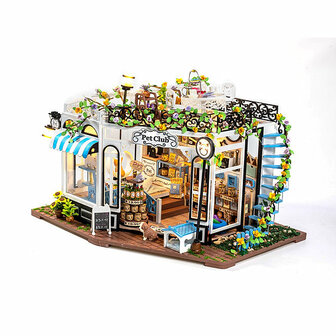 Mini Dollhouse - Shop - Pet Club zijaanzicht
