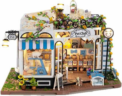 Mini Dollhouse - Shop - Pet Club buitenkant