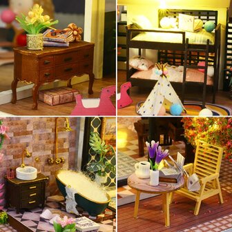 Mini Dollhouse - Villa - Romantic  details interieur