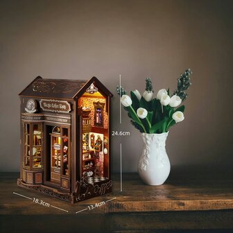 Book Nook - mini 3D wereld - Maggic Coffee afmetingen