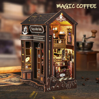 Book Nook - mini 3D wereld - Maggic Coffee zijaanzicht
