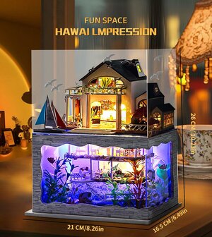 Mini Dollhouse - Villa - Impression Hawaii afmetingen