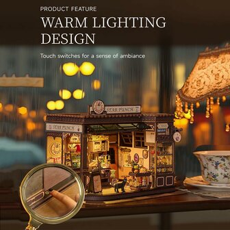 Mini Dollhouse - Shop - Magic Coffee Shop Star Punch  verlichting