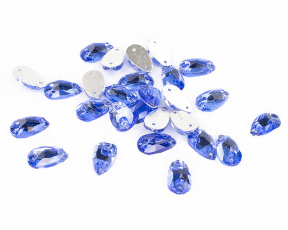Naaistenen Pear Sapphire (7x12mm) per 9 stuks