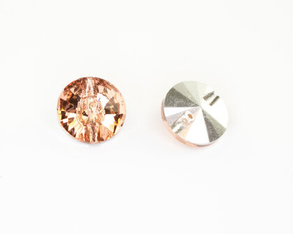 Naaistenen Rivoli Button Light Peach (16mm) per 6 stuks