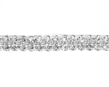 Metal Banding Superior Glamour SS12 (3mm) Crystal - Silver Banding 2 rijen met wit gaasband onzichtbaar (per meter)