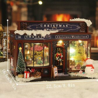 Mini Dollhouse - Shop - Christmas Wonderland afmetingen