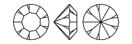 Crystal SS20 Preciosa Pointed Back Rhinestones (per 144 stuks) slijping