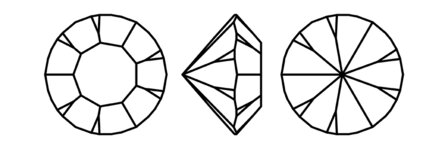 Crystal AB SS20 Preciosa Pointed Back Rhinestones (per 144 stuks) slijping