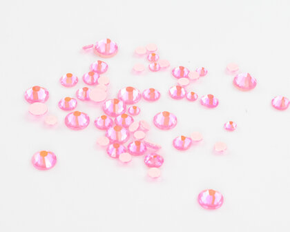 Neon Glitter Pink SS 10 Superior Glamour Hotfix steentjes (per 144 stuks)