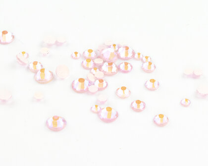 Neon Glitter Blush Pink SS 16 Superior Glamour Hotfix steentjes (per 144 stuks)