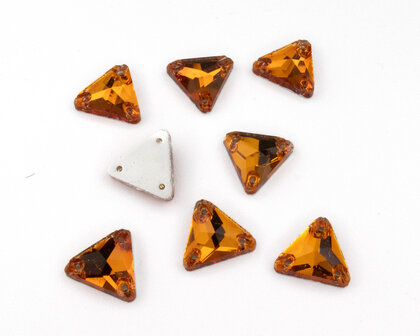 Naaistenen Triangle Amber (12mm) per 8 stuks