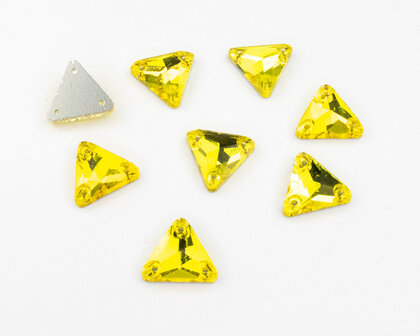 Naaistenen Triangle Citrine (12mm) per 8 stuks