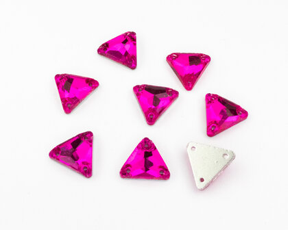 Naaistenen Triangle Fuchsia (12mm) per 8 stuks