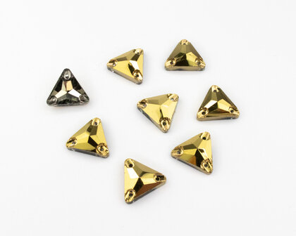 Naaistenen Triangle Gold (12mm) per 8 stuks