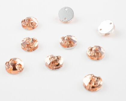 Naaistenen Rivoli Light Peach (10mm) per 9 stuks