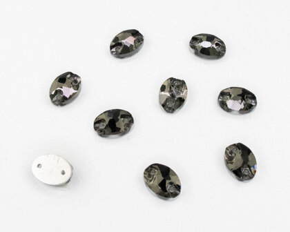 Naaistenen Oval Black Diamond (7x10mm) per 9 stuks