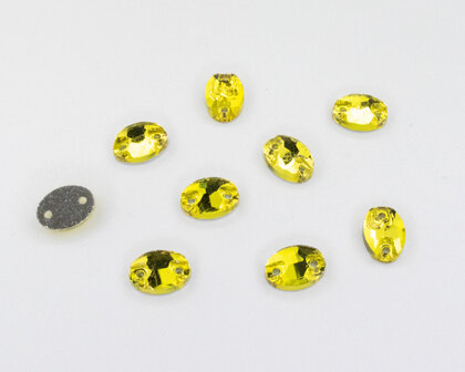 Naaistenen Oval Citrine (7x10mm) per 9 stuks
