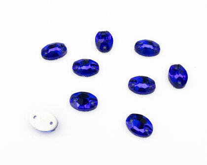 Naaistenen Oval Cobalt (7x10mm) per 9 stuks