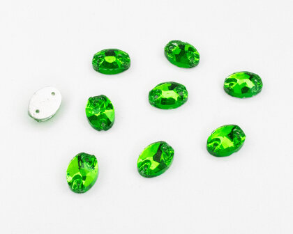 Naaistenen Oval Fern Green (7x10mm) per 9 stuks