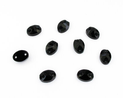Naaistenen Oval Jet (7x10mm) per 9 stuks