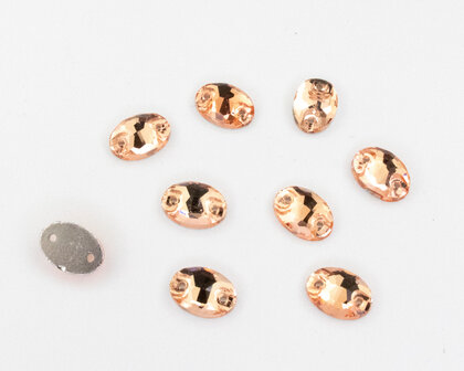 Naaistenen Oval Light Peach (7x10mm) per 9 stuks