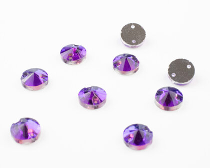 Naaistenen Rivoli Purple Blue (10mm) per 9 stuks zonder logo