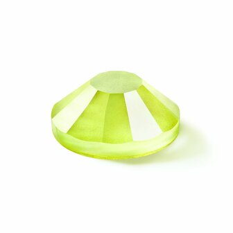 Crystal Neon Yellow HF 00030 (SS20) - Preciosa hotfix steentjes Chaton Rose Maxima (Neon Glow in the Dark) zijaanzicht