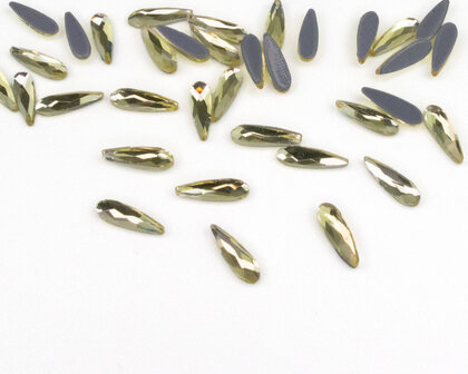 Druppel Smal 8 mm Jonquil Hotfix Rhinestones Figuren Superior Glamour (1006)JON