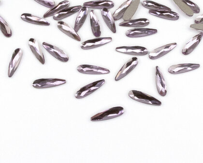 Druppel smal 10 mm Light Amethyst Non hotfix Rhinestones figuren Superior Glamour (5007)Lt.AM