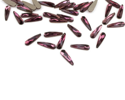 Druppel smal 10 mm Amethyst Non hotfix Rhinestones figuren Superior Glamour (5007)AME