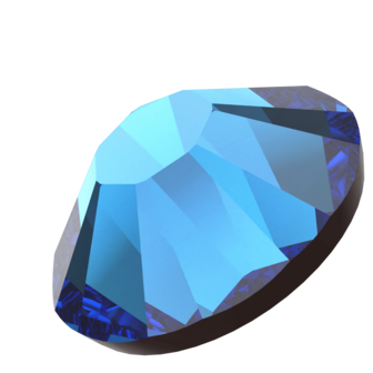 Capri Blue (243) SS6 - Swarovski Xilion Rose 2038 Hotfix Flatback per 144 stuks