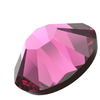 Fuchsia (502) SS8 - Swarovski Xilion Rose 2038 Hotfix Flatback per 144 stuks