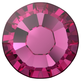 Fuchsia (502) SS8 - Swarovski Xilion Rose 2038 Hotfix Flatback per 144 stuks