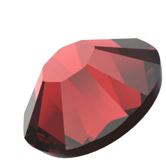 Siam (208) SS8 - Swarovski Xilion Rose 2038 Hotfix Flatback per 144 stuks