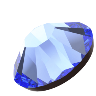 Sapphire (206) SS8 - Swarovski Xilion Rose 2038 Hotfix Flatback per 144 stuks