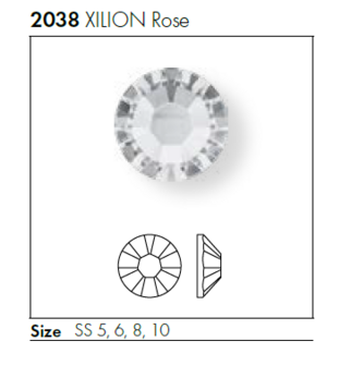 Crystal Blue Shade (001 BLSH) SS10 - Swarovski Xilion Rose 2038 Hotfix Flatback per 144 stuks
