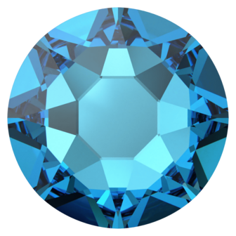 Crystal Bermuda Blue (001 BBL) SS40 - Swarovski Xirius Rose 2078 Hotfix Flatback per 36 stuks
