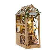 Book Nook - mini 3D wereld - Serene Flower House zij aanzicht